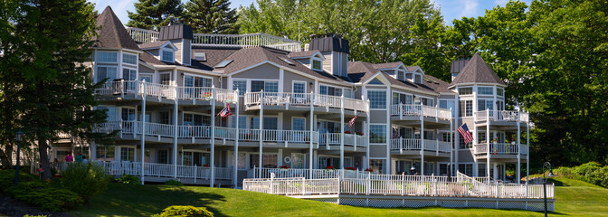 Waterfront apartment building