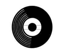 Vector Illustration Of A Vinyl Record In Realistic Retro Design Style. Black Musical Long Play Album Icon Isolated On White Back