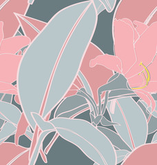 Wall Mural - tropical plant seamless pattern3