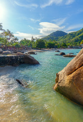 Wall Mural - Silver beach on Koh Samui in Thailand.