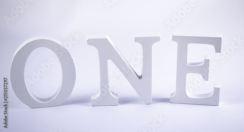 White Wooden Letters Spelling One Isolated On White Buy This Stock Photo And Explore Similar Images At Adobe Stock Adobe Stock