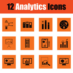 Canvas Print - Analytics icon set