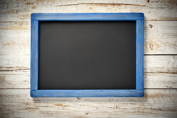 Wall Mural - blackboard with blue frame on agwd wall