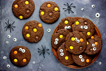 Wall Mural - Halloween monster eye cookies for kids