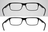 Fototapeta  - Realistic glasses for vision, back view, isolated on white