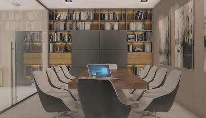 Canvas Print - Open space office in a modern style