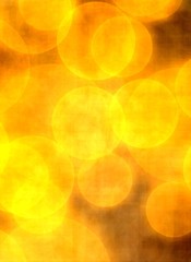 Wall Mural - Abstract background with sparkling orange bokeh circles effect.