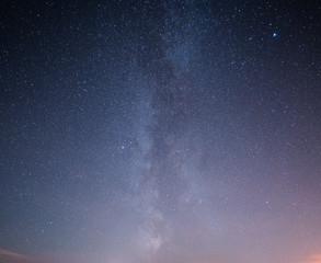 Wall Mural - beautiful night starry sky with milky way.