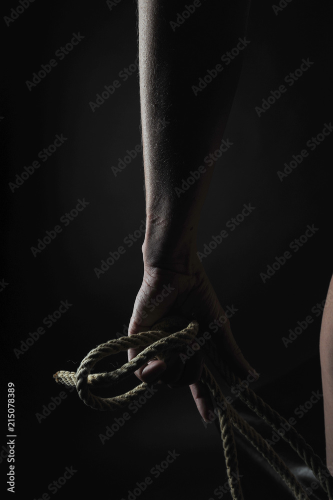 Fototapete Frau Sexy Gefesselt Devot Bondage Bdsm Körperdetails  Closeup-fotoak80