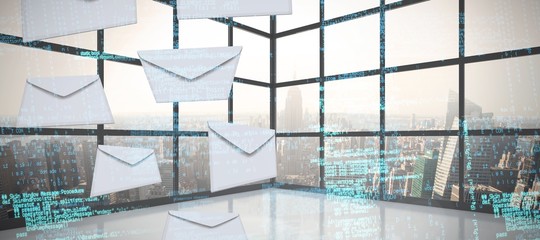 Wall Mural - composite image of composite image of binary codes