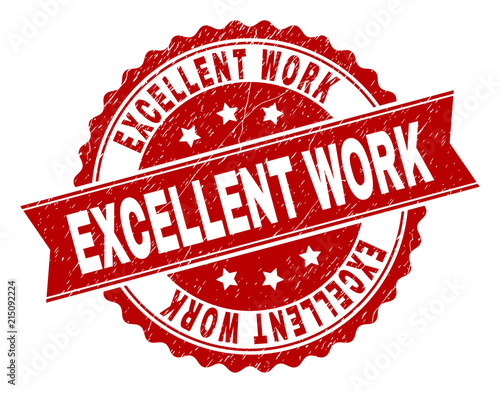 Excellent Work Seal Print With Corroded Texture Rubber Seal Imitation Has Circle Medal Shape And Contains Ribbon Red Vector Rubber Print Of Excellent Work Title With Dirty Texture Stock Vector Adobe Excellent Work Seal Print With Corroded Texture Rubber Seal Imitation Has Circle Medal Shape And Contains Ribbon Red Vector Rubber Print Of Excellent Work Title With Dirty Texture Stock Vector Adobe