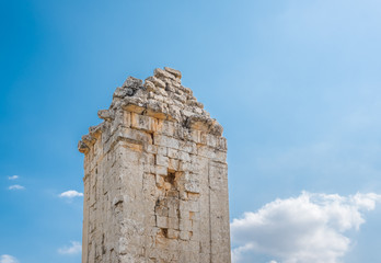 Wall Mural - With blue sky on background,View of Hellenics Memorial Tomb located in Uzuncaburc,Silifke,Mersin,Turkey