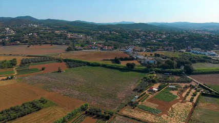 Wall Mural - Nice spanish landscape drone footage, near the town Palamós