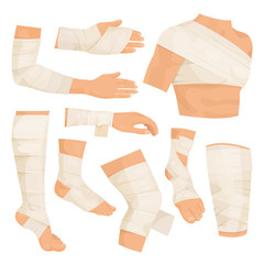 bandaged body parts