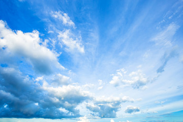 blue sky background texture with white clouds.