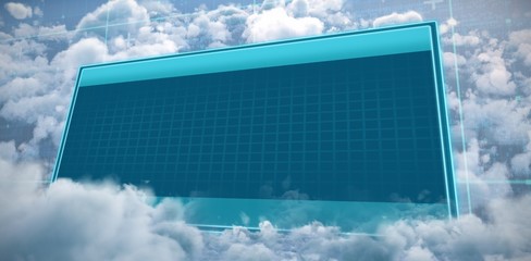 Wall Mural - composite image of turquoise badge