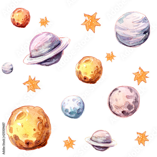 bezszwowy-wzor-z-astronautycznymi-przedmiotami-gwiazdy-planety-statek-kosmiczny-ilustracja-akwarela