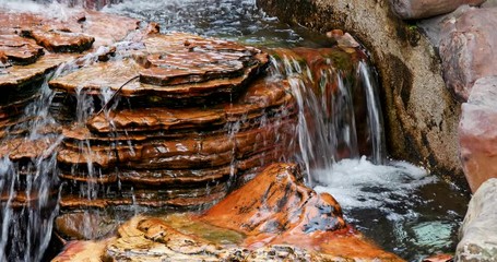 Canvas Print - Beautiful landscape waterfall