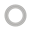 Celtic Knot #3 / ancient round meander art in circle isolated on white