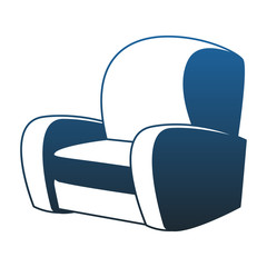 Sticker - Armchair furniture isolated vector illustration graphic design