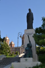 Wall Mural - Statue of queen consort of Romania and landmark in old city of Constanta, Romania