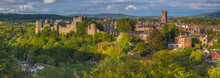 UK, England, Shropshire, Ludlow, Ludlow Castle And St Laurence's Church