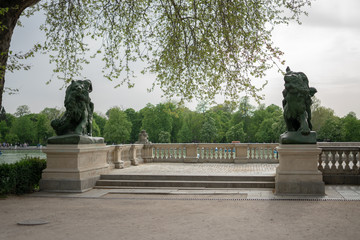 MADRID, SPAIN  Monument to king Alfonso XII Park El retiro