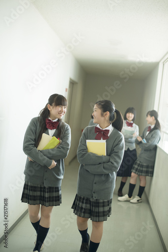 廊下を歩く中学生 Stock Photo Adobe Stock 廊下を歩く中学生 Stock Photo Adobe Stock