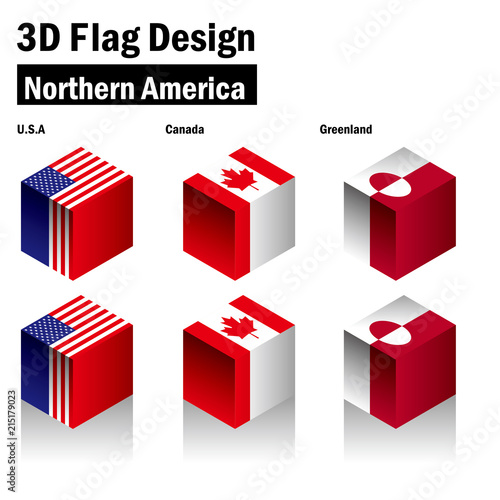 立体的な国旗のイラスト グリーンランド アメリカ合衆国 カナダの国旗 3dフラッグ 国旗セット Buy This Stock Vector And Explore Similar Vectors At Adobe Stock Adobe Stock