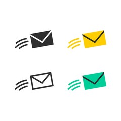 Flying message icons