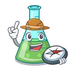 Poster - Explorer science beaker mascot cartoon