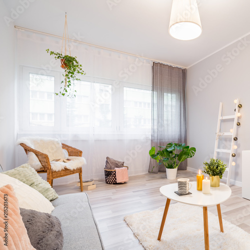 Cozy Scandinavian Living Room Kaufen Sie Dieses Foto Und