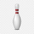 Bowling icon. Realistic illustration of bowling vector icon for on transparent background