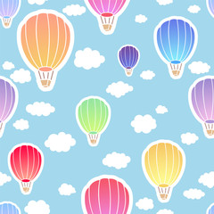 Sticker - Air balloon seamless pattern