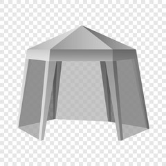 Wall Mural - Promotional outdoor tent mockup. Realistic illustration of promotional outdoor tent vector mockup for on transparent background