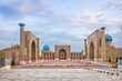 Historic Registan square with three madrasahs: Ulugh Beg, Tilya-Kori and Sher-Dor, Samarkend, Uzbekistan