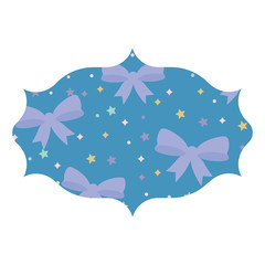 Sticker - stars and bows pattern