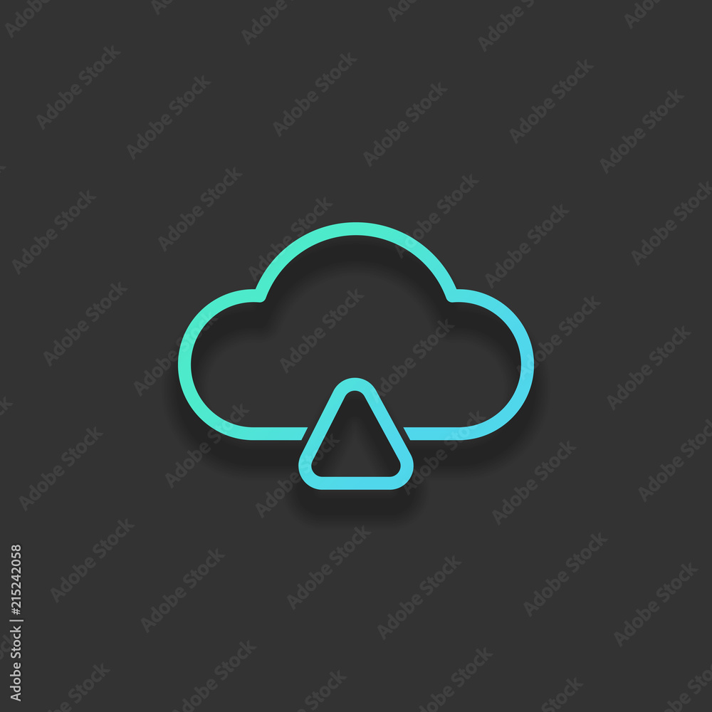 outline upload simple cloud icon. linear symbol with thin outlin Stock ...