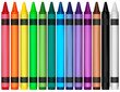Colorful Wax Crayons - Colored Illustration for Your Graphic Design, Vector