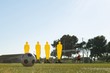 © Wavebreak Media - Football training equipment and soccer ball in field
