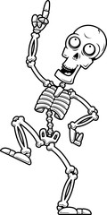 Poster - Cartoon Skeleton Dancing