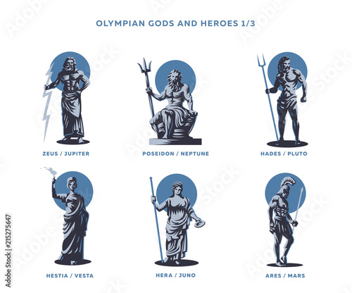 Fotografía Olimpian gods and heroes.
