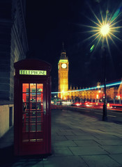 Wall Mural - The Big Ben in London at night