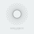 © RDVector - Sacred geometry line vector element flower of life . Vector illustration .