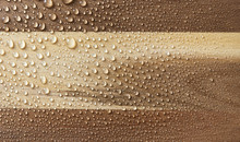 Water Droplets On Wood
