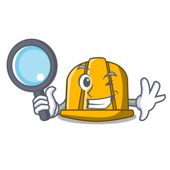 Sticker - Detective construction helmet character cartoon