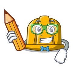 Poster - Student construction helmet character cartoon