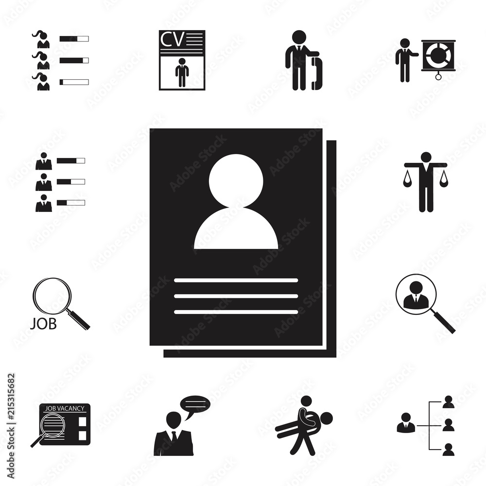 employee documents icon. Detailed set of HR & Heat hunting icons ...