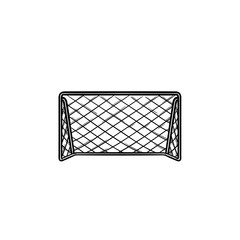 Wall Mural - Soccer football goal hand drawn outline doodle icon