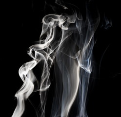 Smoke on black background